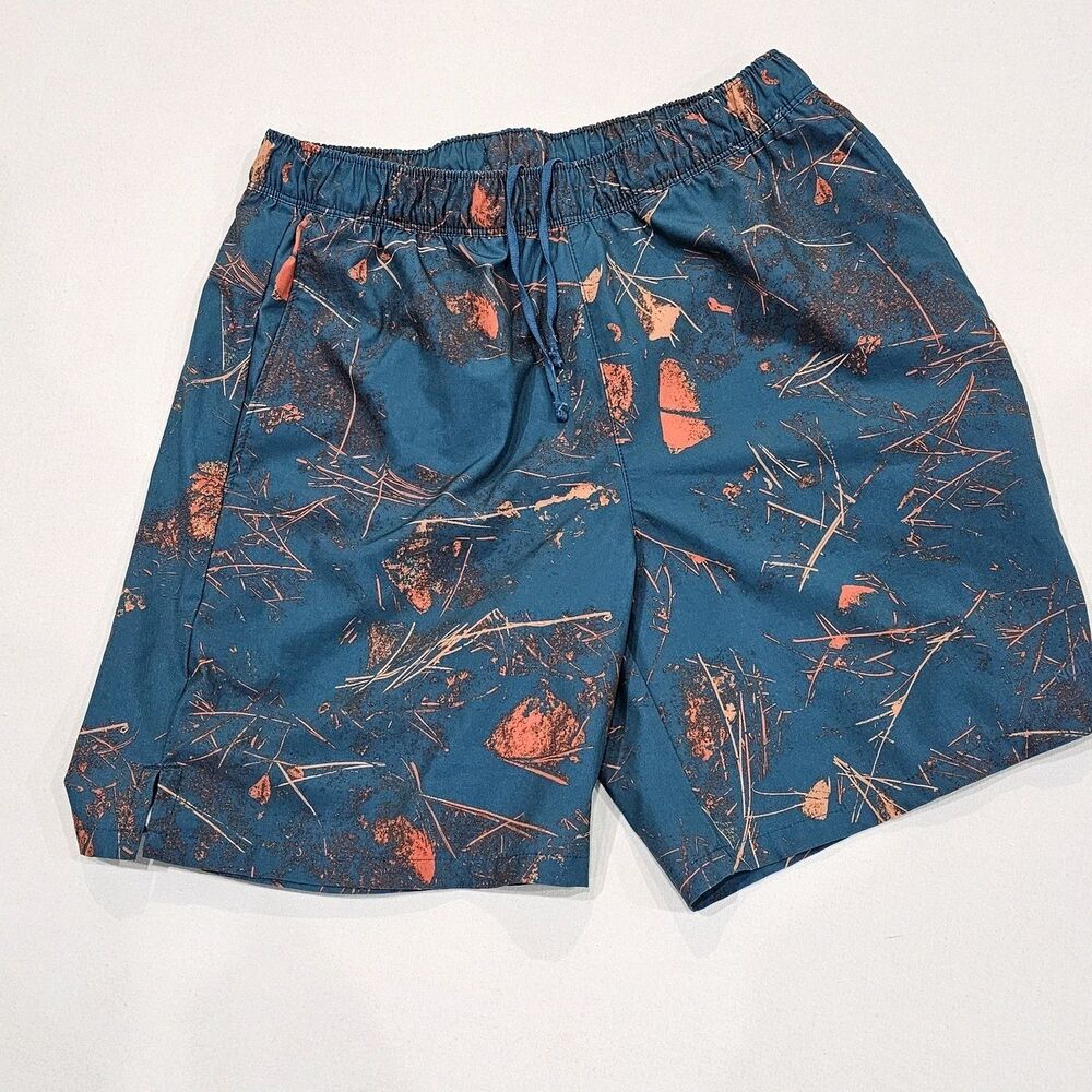 The North Face Wander Coral Men's Small Blue Teal Swim Trunks Shorts